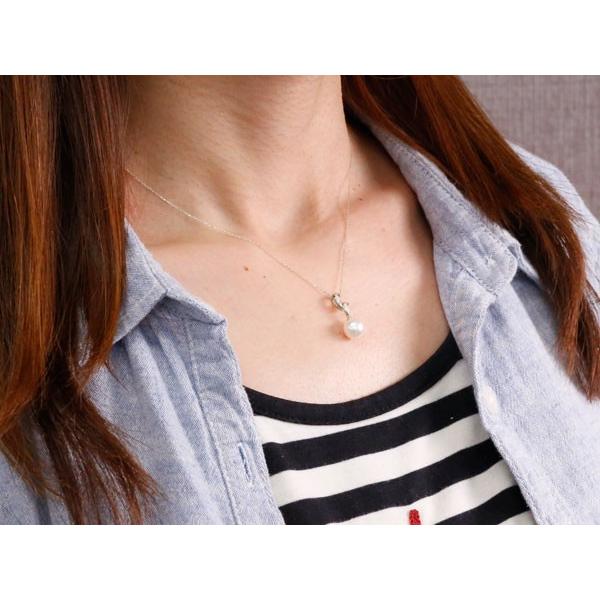 プラチナ ネックレス トップ パールペンダント 真珠 フォーマル ダイヤモンド ペンダント チェーン 人気 6月誕生石 pt900 レディース 送料無料 セール saleの画像