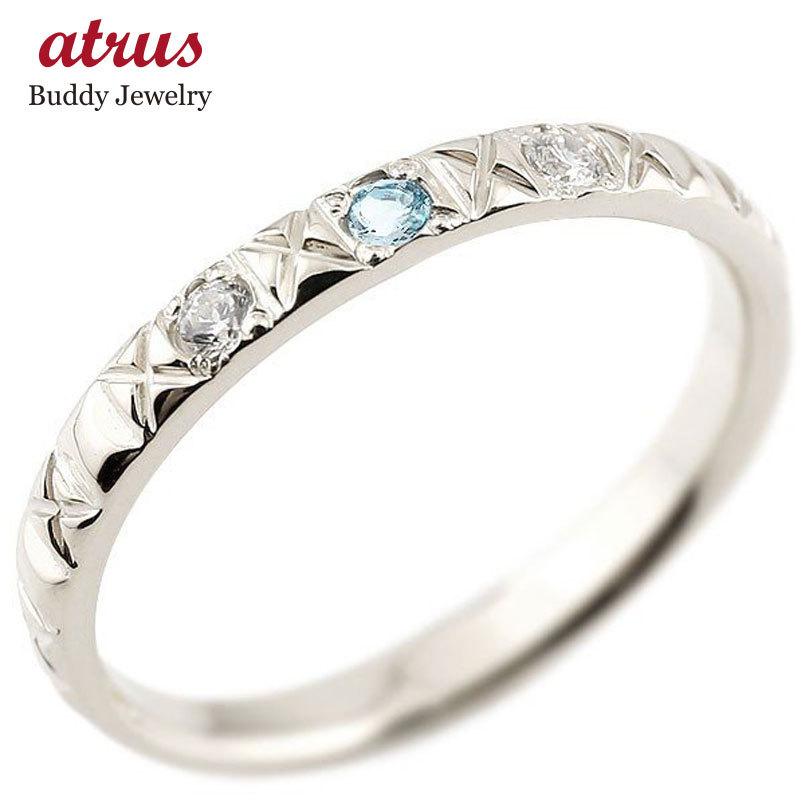 シルバー925 ピンキーリング ブルートパーズ キュービックジルコニア アンティーク ストレート 11月誕生石 指輪 キュービックリング 送料無料 セール SALE