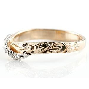 18金 プラチナ リング ハワイアンジュエリー ダイヤモンド レディース ゴールド 18k pt900 ピンクゴールドk18 ピンキーリング 婚約指輪 送料無料 セール saleの画像