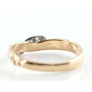 18金 プラチナ リング ハワイアンジュエリー ダイヤモンド レディース ゴールド 18k pt900 ピンクゴールドk18 ピンキーリング 婚約指輪 送料無料 セール saleの画像