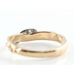 18金 プラチナ リング ハワイアンジュエリー ダイヤモンド ゴールド 18k pt900 ピンクゴールドk18 ピンキーリング 婚約指輪 男女兼用 送料無料 セール saleの画像