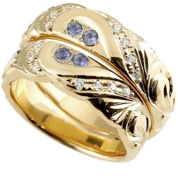 新品 ハワイアンジュエリー マリッジリング 結婚指輪 ペアリング アイオライト ダイヤモンド イエローゴールドk10 幅広 指輪 マリッジリング ハート 10金 在庫限り Idclsolutions Com