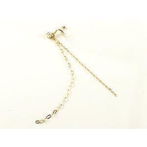 第一ネット ロングピアス 18k イエローゴールドk18 ダイヤモンド キャッチのいらないピアス メンズ ピアス オリジナルピアス ノンキャッチピアス シンプル 送料無料 宝石 スパイラルピアス キャッチナッシャー メンズアクセサリー