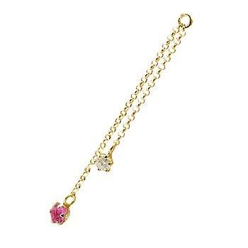 保障できる 1個 パーツ ピアス用 イヤリング用 イエローゴールドk18 ルビー ダイヤモンド シンプル レディース 宝石 赤い宝石 50 Off Www Artech Mi It