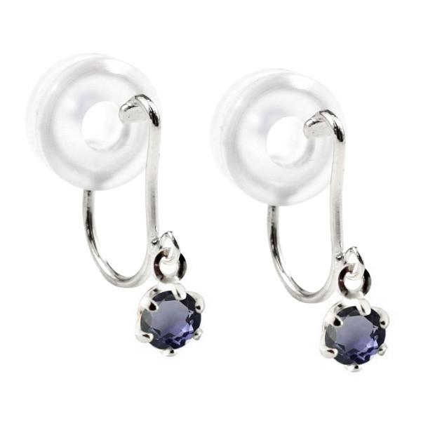 100 本物保証 メンズ ノンホールピアス イヤリング ピアス アイオライト ホワイトゴールドｋ10 シリコン クリップ式 メンズ10金 宅送 Lespakigali Com