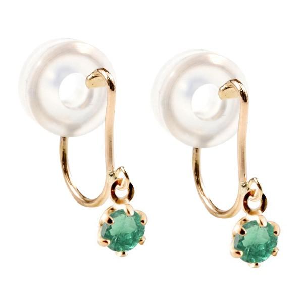 人気ブランド メンズ イヤーカフ イヤリング エメラルド ピンクゴールドk18 シリコン クリップ式 ノンホールピアス メンズ イヤーカフイヤリング 18金 緑の宝石 ポイント10倍 Lespakigali Com