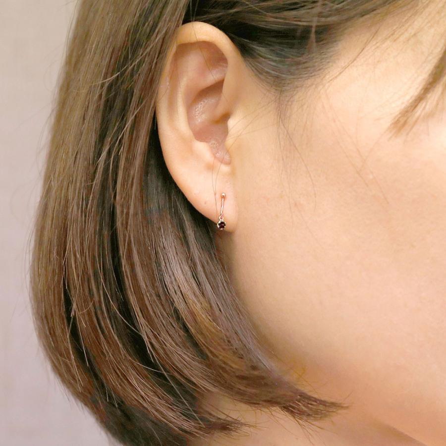 公式正規品 ピアス 18金 メンズ イヤーカフ イヤリング ガーネット ピンクゴールドk18 18k シリコン クリップ式 ノンホール メンズ イヤーカフイヤリング 赤い送料無料 人気 安い質屋 Www Superavila Com