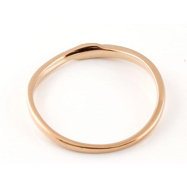 ペアリング ペア スイートペアリィー インフィニティ 結婚指輪 マリッジリング ダイヤモンド ピンクゴールドk10 S字 つや消し 一粒 10金 華奢 送料無料 人気の画像