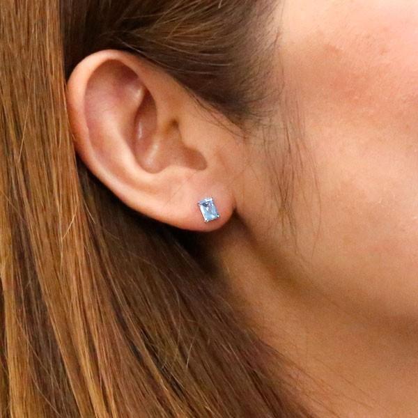 ジュエリー工房アトラス 一粒 ピアス ペア ブルートパーズ スタッド