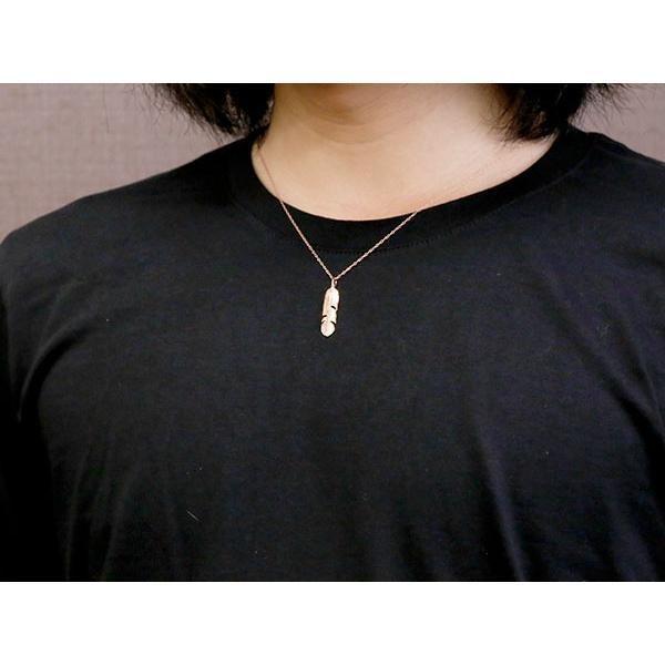 メンズ フェザーネックレス トップ 羽 ピンクゴールドk18 ペンダント k18 シンプル 男性用 人気 18金 18ｋ 送料無料 セール SALE｜atrus｜04