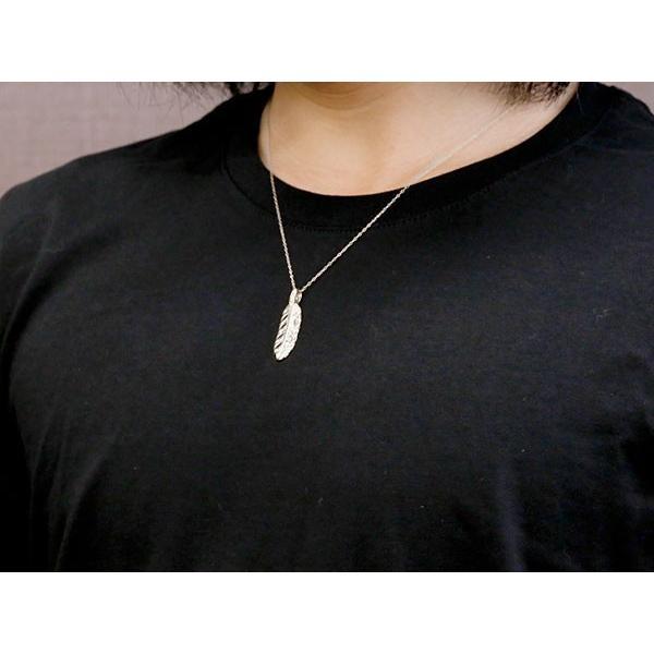 メンズ フェザーネックレス トップ 羽 シルバー925 ペンダント sv925 シンプル 男性用 人気 送料無料 セール saleの画像