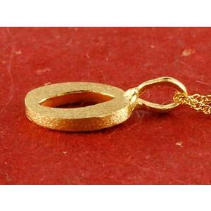 純金 ネックレス 24金 トップ メンズ ゴールド 24K 数字 0 ペンダントトップ ゴールド k24 ナンバー シンプル 送料無料 人気 セール saleの画像