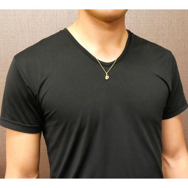 純金 ネックレス 24金 トップ メンズ ゴールド 24K 数字 6 ペンダントトップ ゴールド k24 ナンバー シンプル 送料無料 人気 セール saleの画像