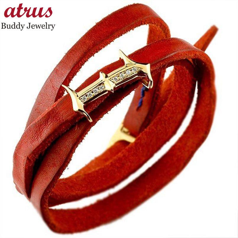 ブランドショッパー付き メンズ ダイヤモンド ブレスレット 数字 1 ナンバー 3周巻き レッド イエローゴールドk10 地金 K10 10金 男性用 コントラッド 東京 Contrad Tokyo dryim ジュエリー工房アトラス 通販 Yahoo ショッピング 毎回完売