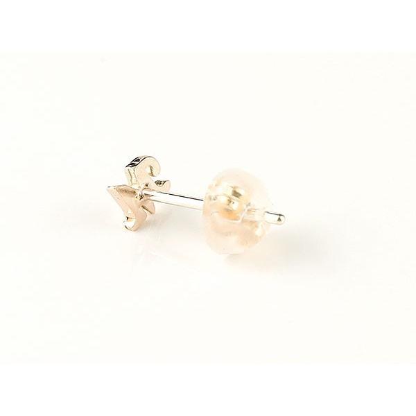 18金 ピアス レディース イニシャル 片耳ピアス 選べる ピンクゴールドk18 18k アルファベット 地金 宝石なし 人気 送料無料 セール saleの画像