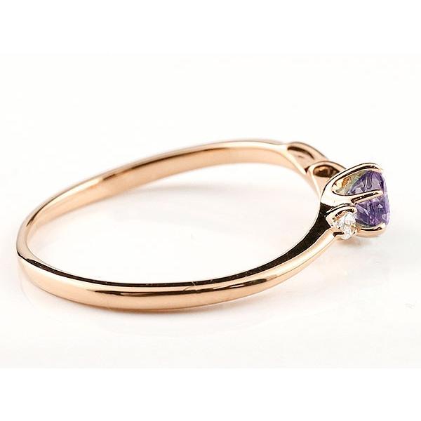 国内即発送 指輪 イニシャル 母の日 送料無料 2月誕生石 10金 ピンクゴールドk10アルファベット 華奢リング ダイヤモンド アメジスト ピンキーリング N ネーム ピンキーリング My刻印サービス C Binghamtonhots Com