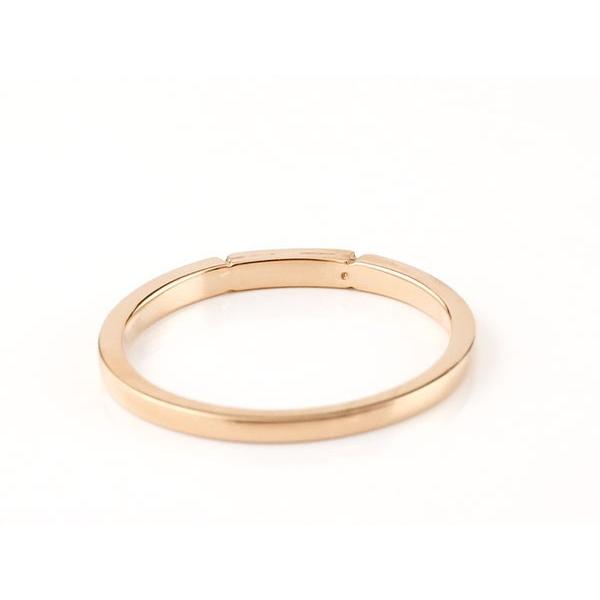 婚約指輪 18金 リング ダイヤモンド レディース 華奢 細め ゴールド 18k ピンキーリング ピンクゴールドk18 ストレート 指輪 シンプル 送料無料 セール saleの画像