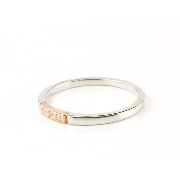 婚約指輪 プラチナ 18金 リング ダイヤモンド レディース 華奢 細め pt900 ピンクゴールド 18k ピンキーリング ストレート 指輪 シンプル 送料無料 セール saleの画像