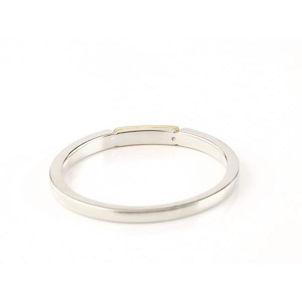 プラチナ 18金 リング ダイヤモンド レディース 華奢 細め pt900 イエローゴールド 18k ピンキーリング 婚約指輪 ストレート 指輪 シンプル 送料無料 セールの画像