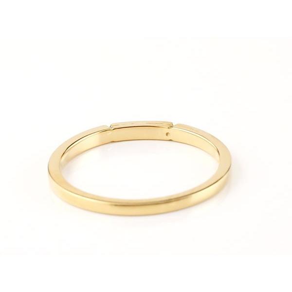 18金 ピンキーリング ダイヤモンド レディース 華奢 細め ゴールド 18k リング 婚約指輪 イエローゴールドk18 ストレート 指輪 シンプル 送料無料 セール saleの画像
