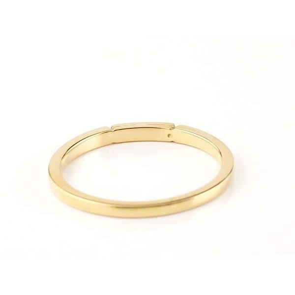 ゴールド ペアリング 2本セット ダイヤモンド メンズ レディース 結婚指輪 ペア 華奢 細め 10k イエローゴールドk10 スイートペアリィー 送料無料 セール saleの画像