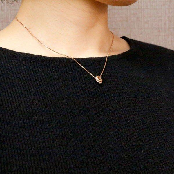 メンズ ダイヤモンド ペンダントピンクゴールドK18 ダイヤ ネックレス トップ リングネックレス エタニティー 18金 チェーン 人気 送料無料 セール saleの画像