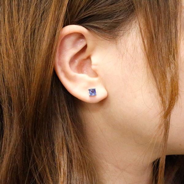 ジュエリー工房アトラス ピアス メンズ 一粒 ペア カイヤナイト