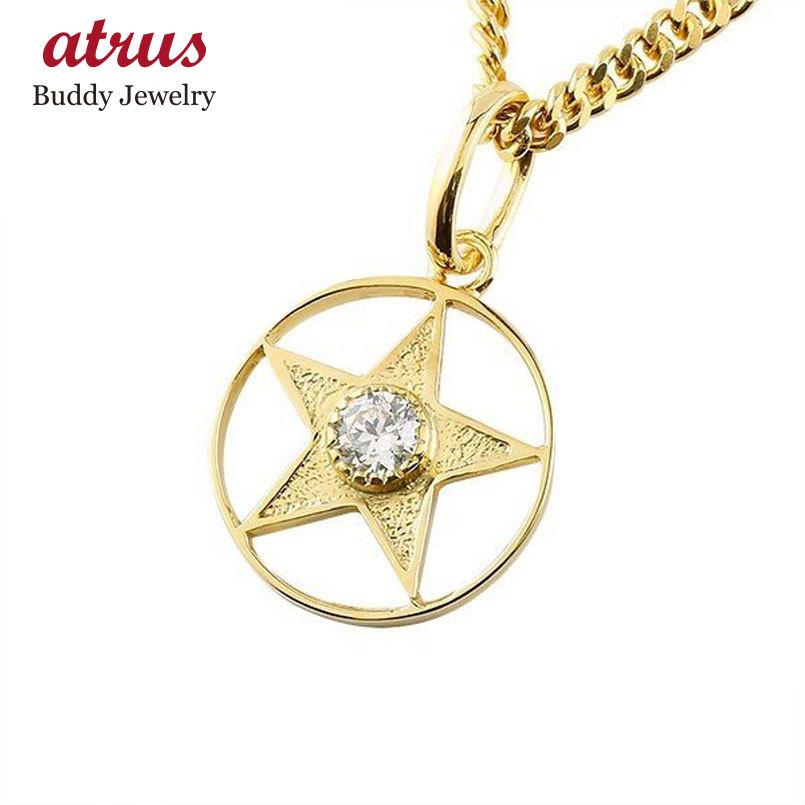 リアルサープラス 喜平用 キヘイ メンズ ネックレス トップ 星 スター イエローゴールドk18 スワロフスキーキュービックジルコニア K18 18金 男性用 キヘイ コントラッド 東京 特別送料無料 Www Skylanceronline Com