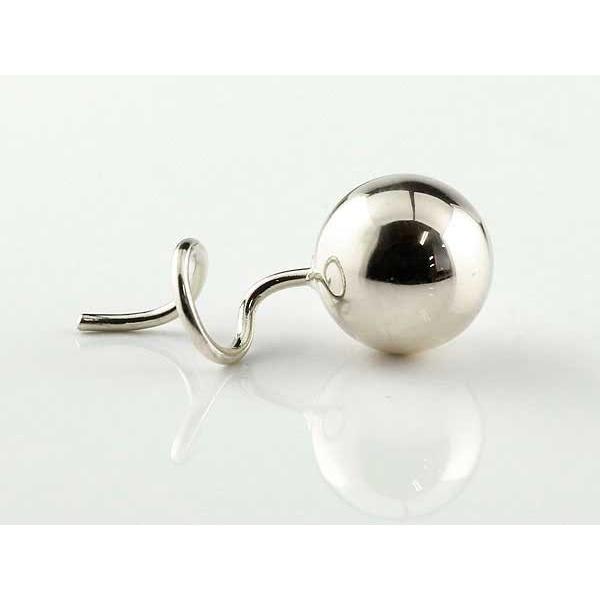 プラチナピアス メンズ 片耳ピアス キャッチのいらないピアス 丸玉ピアス 7mm プラチナピアス シンプル キャッチナッシャー ファーストピアス 送料無料 人気の画像