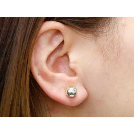ピアス プラチナ 片耳ピアス キャッチのいらないピアス 丸玉ピアス 8mm プラチナピアス シンプル レディース キャッチナッシャー 送料無料 セール saleの画像