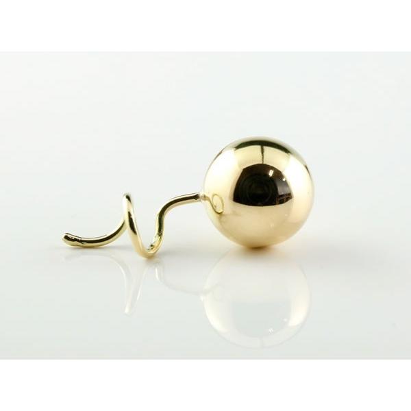 ピアス 18金 キャッチのいらないピアス 丸玉 8mm イエローゴールドk18 18k 地金 シンプル レディース キャッチナッシャー スパイラルピアス あすつく 送料無料の画像