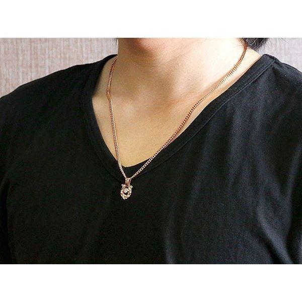 ゴールド ネックレス 喜平 トップ メンズ 馬蹄 ダイヤモンド ハワイアンジュエリー キヘイ ピンクゴールドk10 スクロール ペンダント 送料無料 セール saleの画像