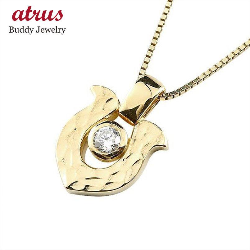 メール便なら送料無料 ネックレス メンズ スワロフスキーキュービックジルコニア ペンダント イエローゴールドk18 キュービック 槌目 槌打ち ホースシュー 馬蹄 蹄鉄 18金 人気 安心の定価販売 Pruebas Deluxebox Pe