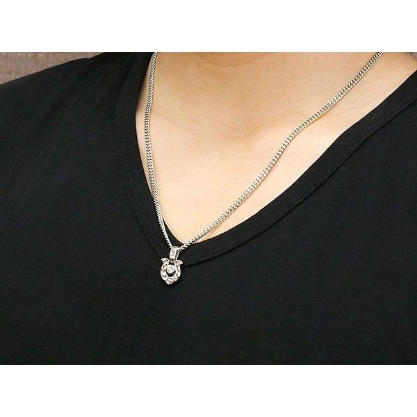 プラチナ ネックレス トップ メンズ 喜平 キヘイ ダイヤモンド ペンダント プラチナ900 ダイヤ 槌目 槌打ち ホースシュー 馬蹄 蹄鉄 バテイ セール saleの画像
