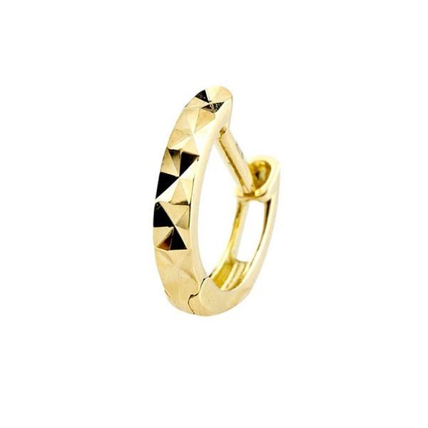 新生活 ギフト 18金 片耳ピアス フープピアス ピアス 中折れ式ピアス イエローゴールドk18 18k ダイヤカット メンズ あすつく ピアス リング 送料無料 人気