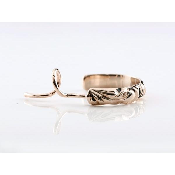 フープピアス 18金 ハワイアンジュエリー キャッチのいらないピアス ピンクゴールドk18 18k シンプル レディース キャッチナッシャー 送料無料 セール saleの画像