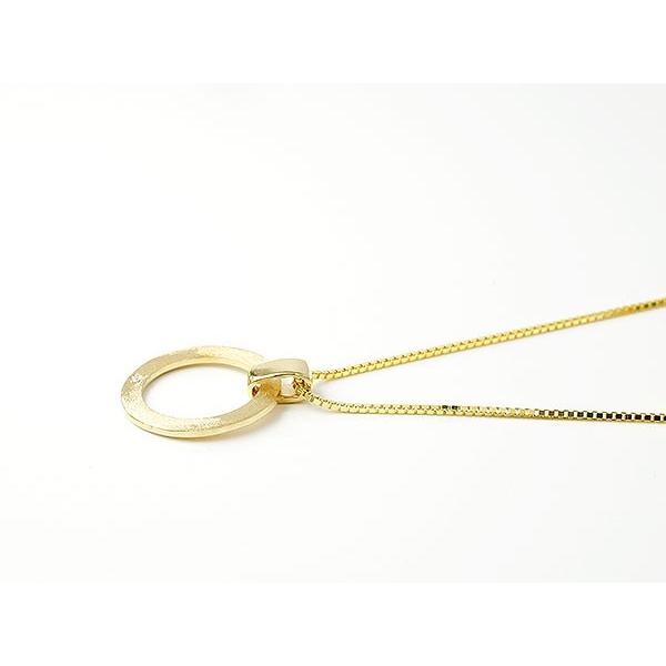 メンズネックレス ダイヤモンド イエローゴールドK10 リング ネックレス トップ 輪っか 10金 リングネックレス キーリングネックレス 人気 セール saleの画像