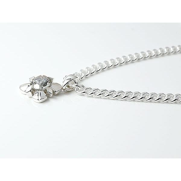 シルバー ネックレス メンズ ペンダントトップ ダイヤモンド 1.0ct 喜平 トップ キヘイ クロス ダイヤ 大粒 一粒 十字架 シンプル 送料無料 セール saleの画像