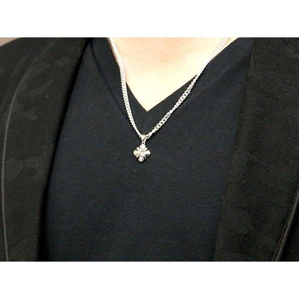 シルバー ネックレス メンズ ペンダントトップ ダイヤモンド 1.0ct 喜平 トップ sv925 キヘイ クロス ダイヤ 大粒 一粒 十字架 シンプル 送料無料 セール saleの画像