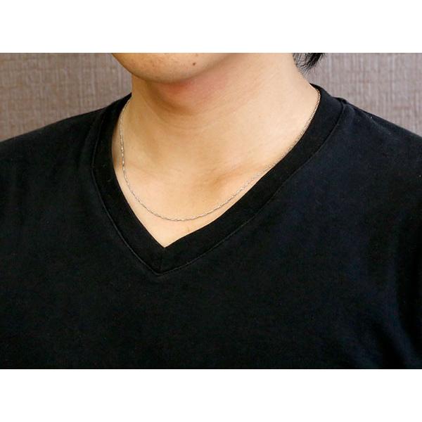 プラチナ ネックレス メンズ pt999 チェーンのみ 45cm 造幣局検定刻印付 純プラチナ シンプル スクリュー 地金 人気 男性 あすつく 送料無料 セール saleの画像