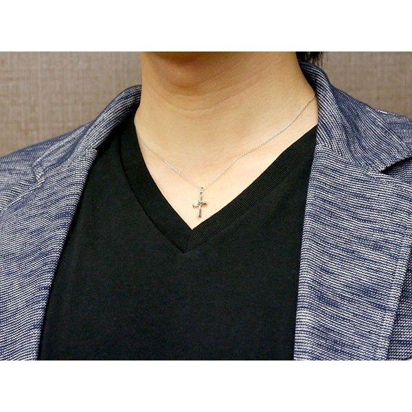 メンズ ネックレス トップ クロス シルバー ペンダント 十字架 シンプル sv925 男性用 地金 風 人気 送料無料 セール saleの画像