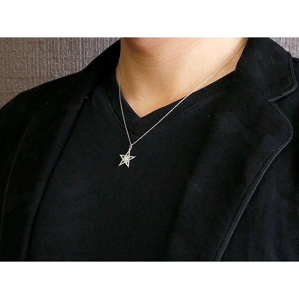 メンズ ネックレス トップ 30代 スター ダイヤモンド 一粒 シルバー ペンダント 星 ダイヤ sv925 男性用 人気 送料無料 セール saleの画像