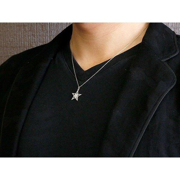ネックレス トップ ダイヤモンド 一粒 メンズ スター シルバー ペンダント 星 ダイヤ sv925 男性用 人気 シンプル 送料無料 セール saleの画像