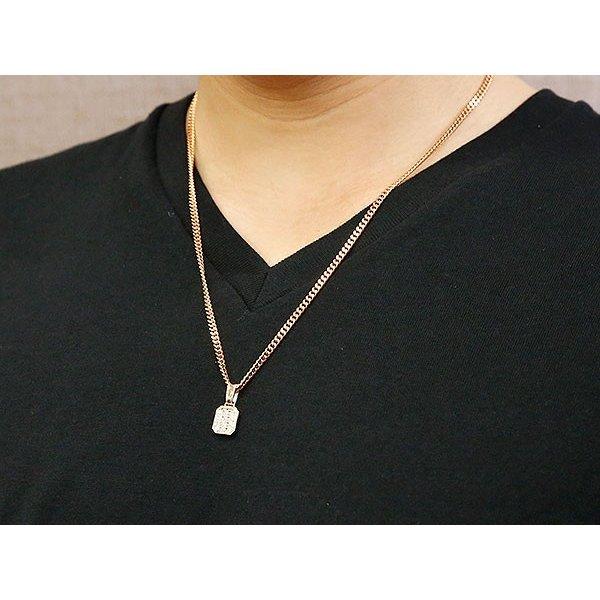 18金 ネックレス 喜平 トップ ダイヤモンド メンズ ペンダントトップ ゴールド 18k ピンクゴールドK18 キヘイ ダイヤ 男性 送料無料 人気 セール saleの画像