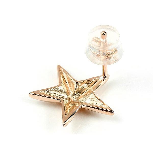 ピアス 18金 星 ピンクゴールドk18 18k 地金 シンプル スター レディース スタッド 送料無料 セール saleの画像