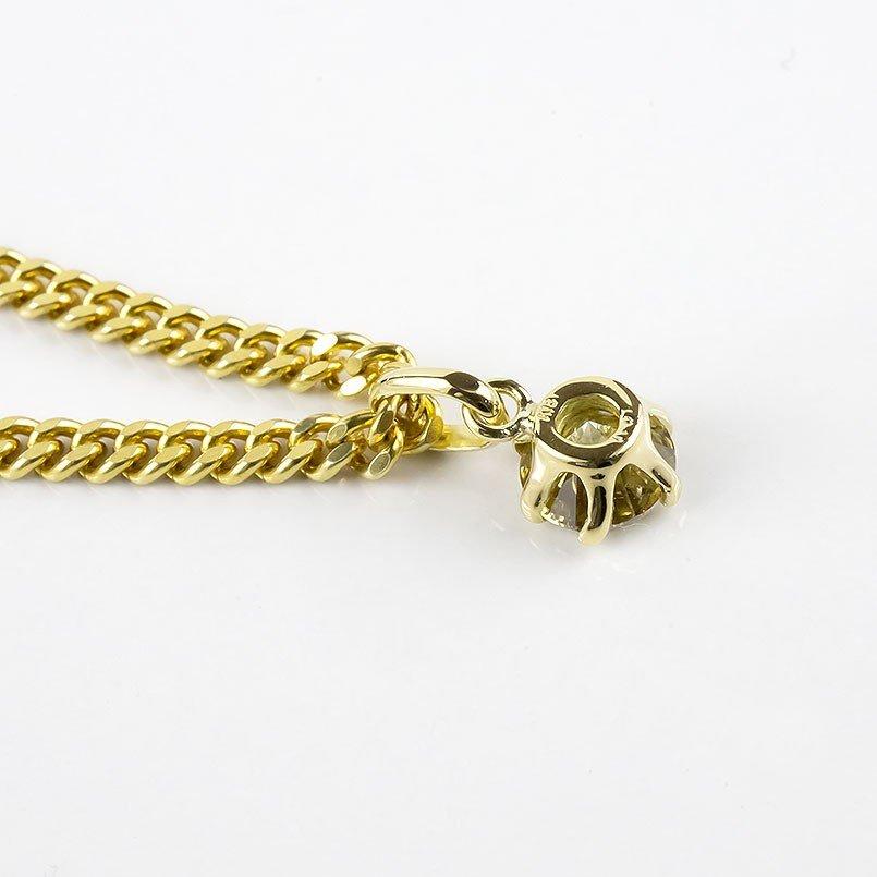 ネックレス メンズ 18金 ペンダントトップ ブラウンダイヤモンド 一粒 大粒 1.0ct 喜平 トップ ダイヤ ゴールド 18k キヘイ 送料無料 セール saleの画像