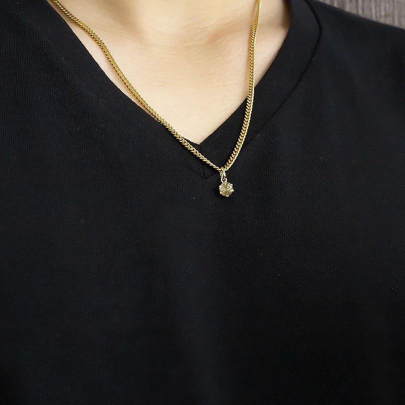 ネックレス メンズ 18金 ペンダントトップ ブラウンダイヤモンド 一粒 大粒 1.0ct 喜平 トップ ダイヤ ゴールド 18k キヘイ 送料無料 セール saleの画像