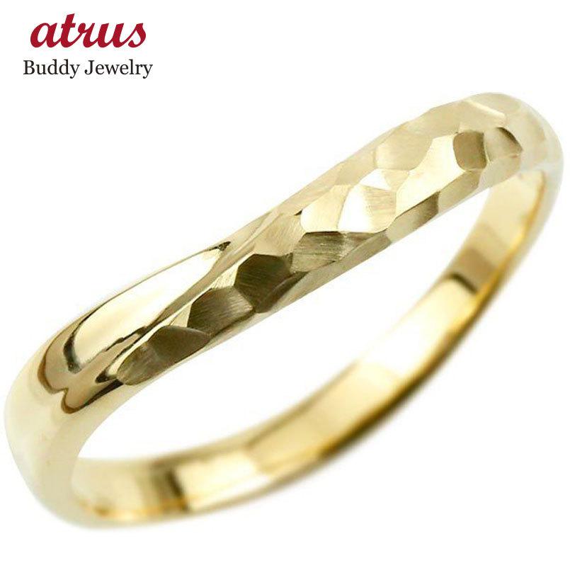 素晴らしい品質 指輪 エンゲージリング リング イエローゴールドk10 婚約指輪 ピンキーリング 槌目 槌打ち 10金 K10 ロック仕上げ 緩やかなv字 女性 送料無料 Materialworldblog Com