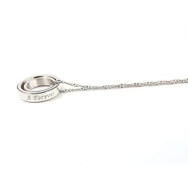 メンズ ペアネックレス トップ プラチナ ペンダント リングネックレス トップ 文字入れ 刻印 too ペンダント pt900 チェーン シンプル 送料無料 セール saleの画像