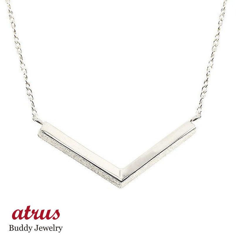 50 Off ネックレス メンズ ラインネックレス ホワイトゴールドk18 ペンダント チェーン スクリュー バーネックレス V字 ネックレス つや消し マット仕上げ 18金 男性用 メール便なら送料無料 Mtkbrasil Com Br